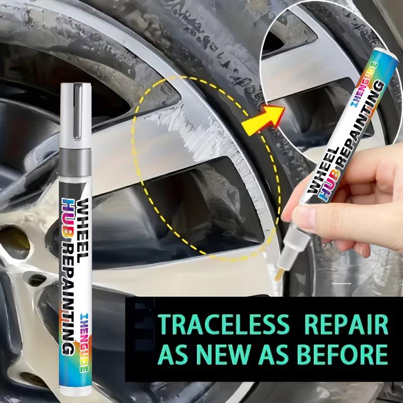 Car Wheel Scratch Repair Pen - Silver Rim and Body Paint Touch-Up, Quick Solution for Any Car Model, Vehicle Paint Repair, Easy to Use,