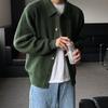 Men's Trendy Solid Color Autumn/Winter Lapel Cardigan Knit Jacket