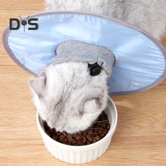 Weiches Katzenhalsband in Kegelform, verstellbarer Genesungskegel für kleine und große Katzen nach Operationen, um Lecken und Kratzen zu verhindern, wasserdichtes E-Schutzhalsband für Wunden