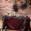 60CM Gothic Style Wedding Decoration Artificial Flower Chair Back Arch Flower Wedding Table Flower Banquet Room Red
