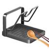 Lid Organizer Cooking Utensil Holder Rest Lid and Spoon Rest Holder Kitchen Organization Rest Stand Pan Lid Holder for Counter