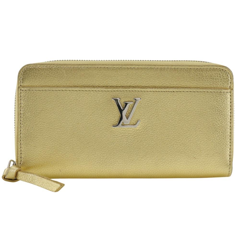 

LOUIS VUITTON Zippy Rock Me Purse M69058 Japan exclusive color gold Grain Calfskin Leather Women Used