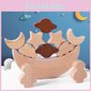 Wooden Space Balance Stacking Game For Kids Educational Toy With Recognitions