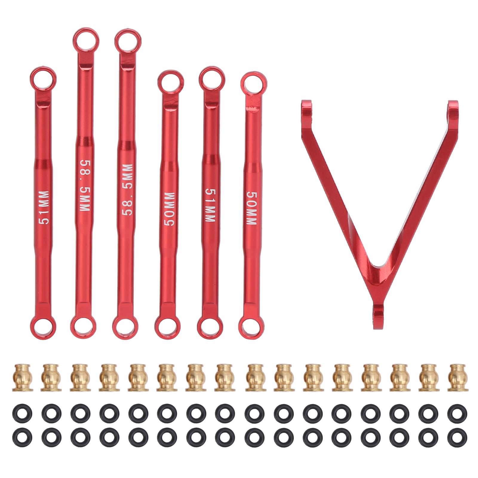 

Aluminum Rod Linkage Pull Tire Rod Kit Suspension Links Set for AXIAL SCX24 1 24 RC Car червоний