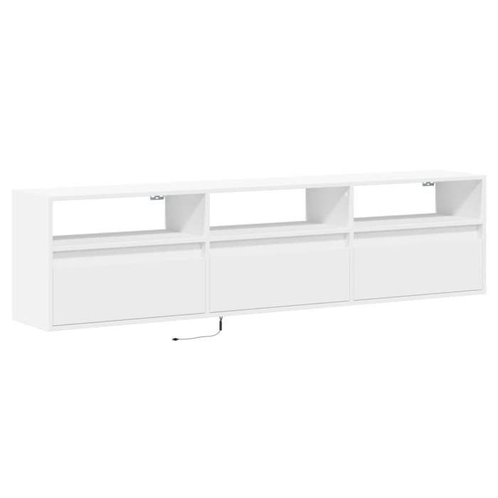 VidaXL Wall-mounted TV Cabinet with White LED 180x31x45 Cm, Floating TV Cabinet, Wall-mounted Multimedia Cabinet, Wall-mounted TV Unit, TV Cabinet 3307940