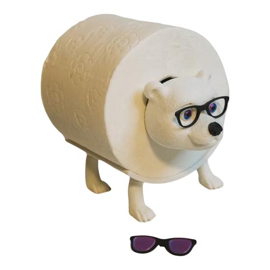 1/2Pcs Tissue Paper Roll Storage Holder Polar Bear Shape
