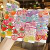 Korean Style Cartoon Hair Tie Set: Cute, High-Elastic Hair Bands for Girls - 5 Colorful Pairs