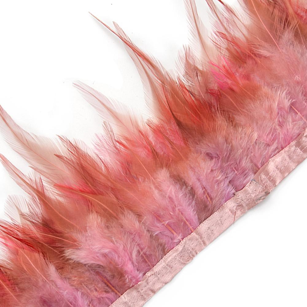 1M 5M 10Meters Dyed Colorful Rooster Chicken Feathers Trim 8-12CM Soft Plumes Ribbon Fringe for Wedding Dress Sewing Decoration