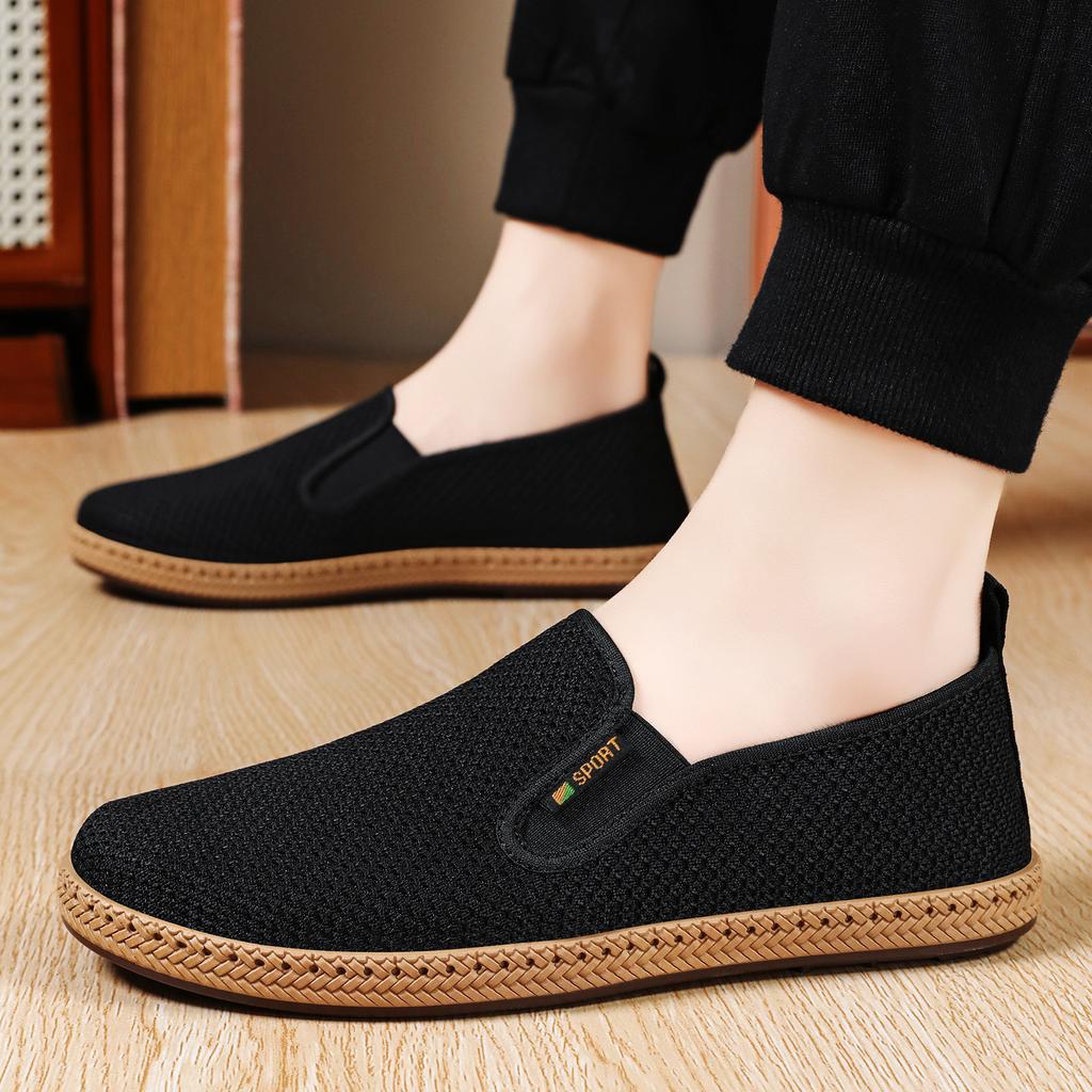 Boty staré pekingské látkové boty pelyňkové prodyšné tkané letem lehké ústí lehké pohodlné tátovy boty měkká podrážka jednoboty