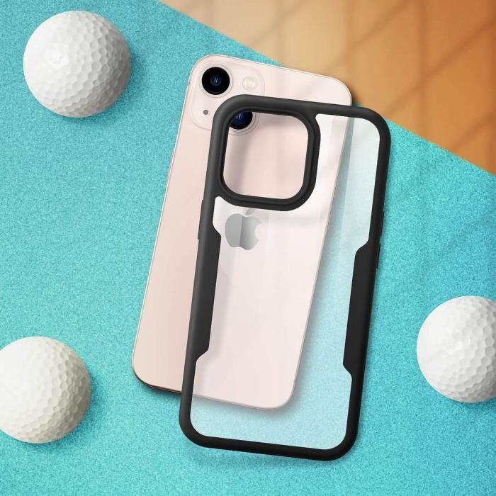 Coque de protection intégrale - BOOLING - iPhone 14 - Antichoc 360 - Transparente Noir - Semi-rigide