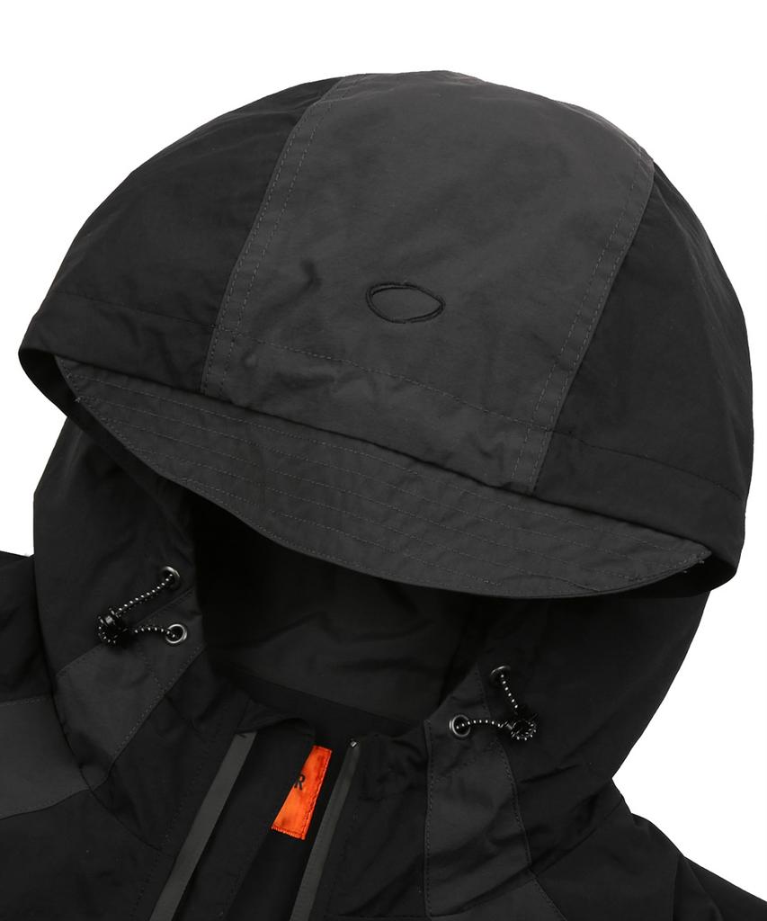 Dimitri Black Vlad 2Way Authentic Hooded Windbreaker Jacket_Charcoal/Black