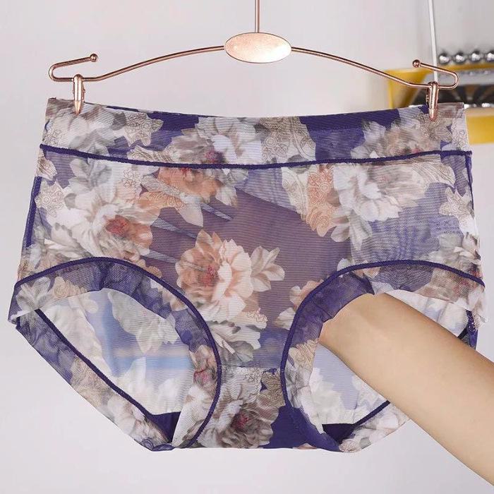 

Кружевные трусики средней длины: Сексуальное, легкое, дышащее, с принтом, утягивающее живот и бедра женское нижнее белье M сапфировый
