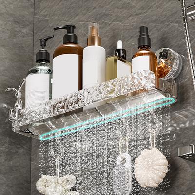 Simple Triangles/Rectangle Rack With Suction Cup Large Capacity Organizing Box For Shower Room