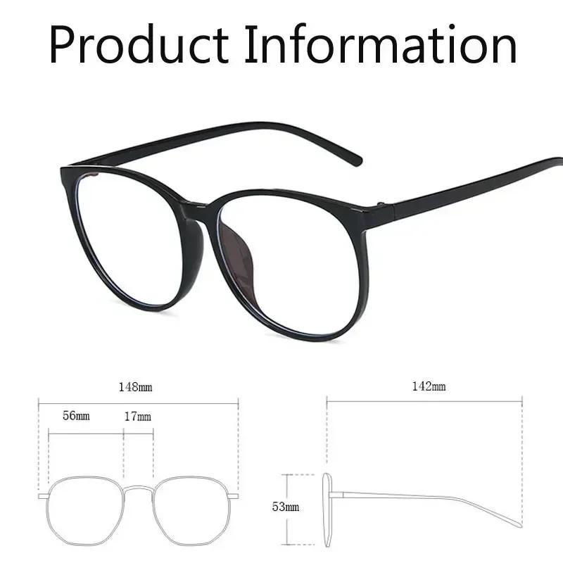 Women's Anti-blue Light Reading Glasses Men Unisex Fashion Retro Computer Eyewear Popular Round HD Lens Presbyopia for Female