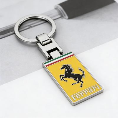 F-Ferrari-F Metal Car Keychain Pendant Buckle Keyring Key Chain Gift For Ferrari F1 F80 SF90 Stradale SF90Spider 296 GTB 488 GTS