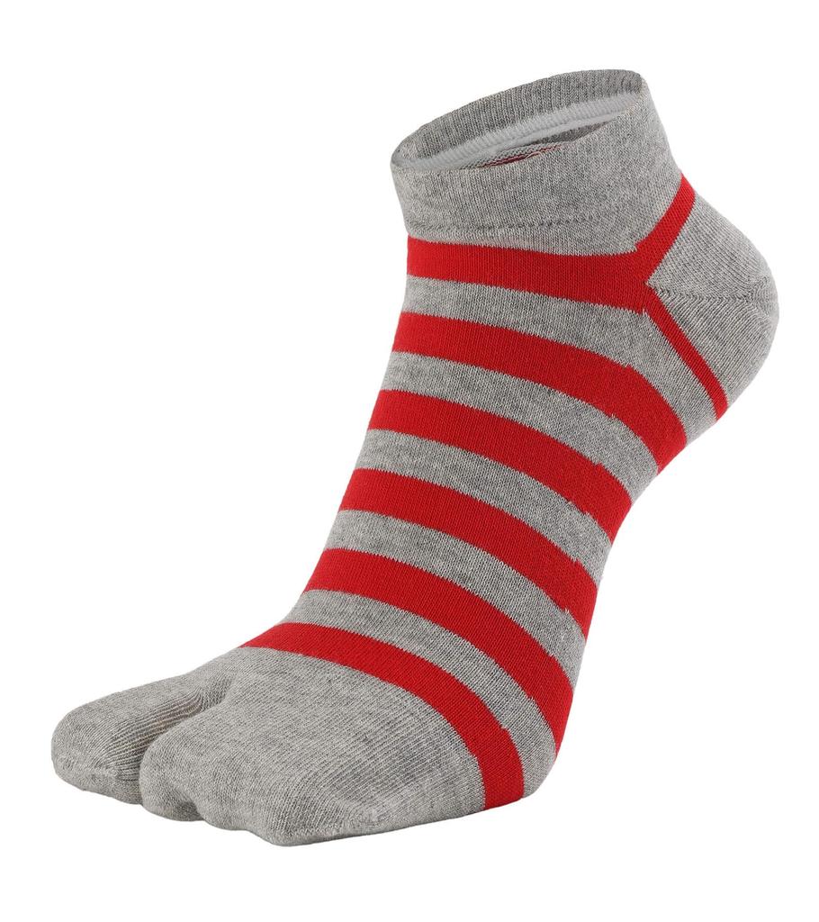 WIOIW Men's Two-Toe Tabi Socks, Ankle-Resistant Cotton, for Sports, Running, and Commuting, Set of 6