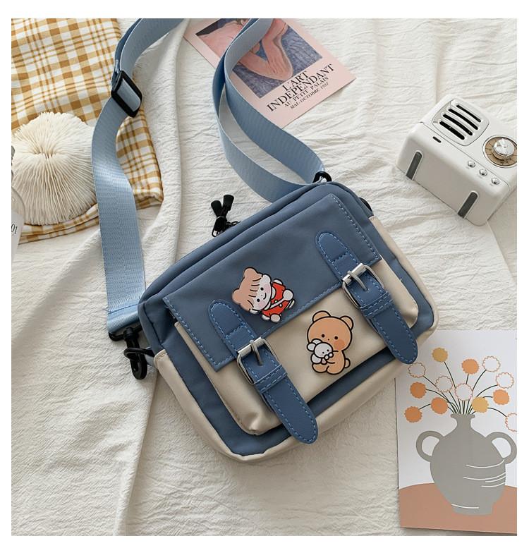 Nylon Fashion Female Crossbody Bag With Zipper Pockets For Daily Casual Use