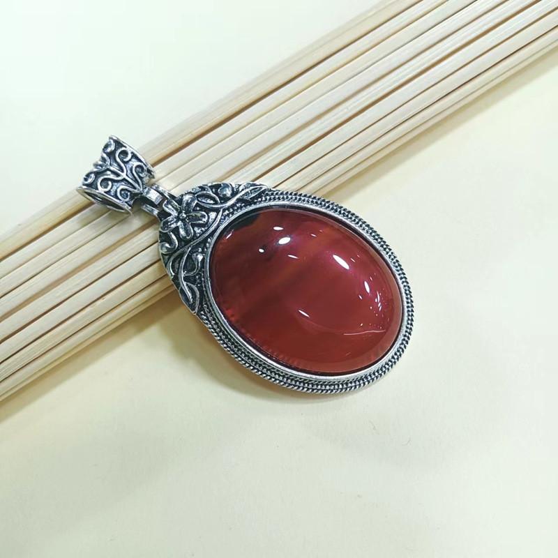 Geometric Gemstone Necklace Pendant With Embedded Semi Precious Stones For Fashion Jewelry Enthusiasts