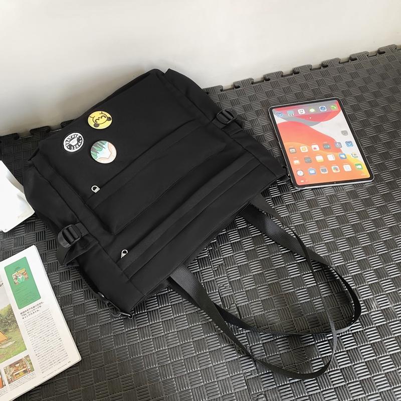 Men's Messenger Bag Large Capacity Student Crossbody Bag Women's Portable Commuter Shoulder Bag