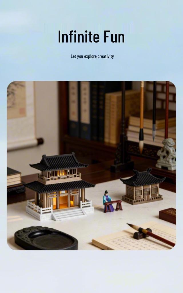 Miniature Chinese Courtyard Rockery Aquarium Ornaments