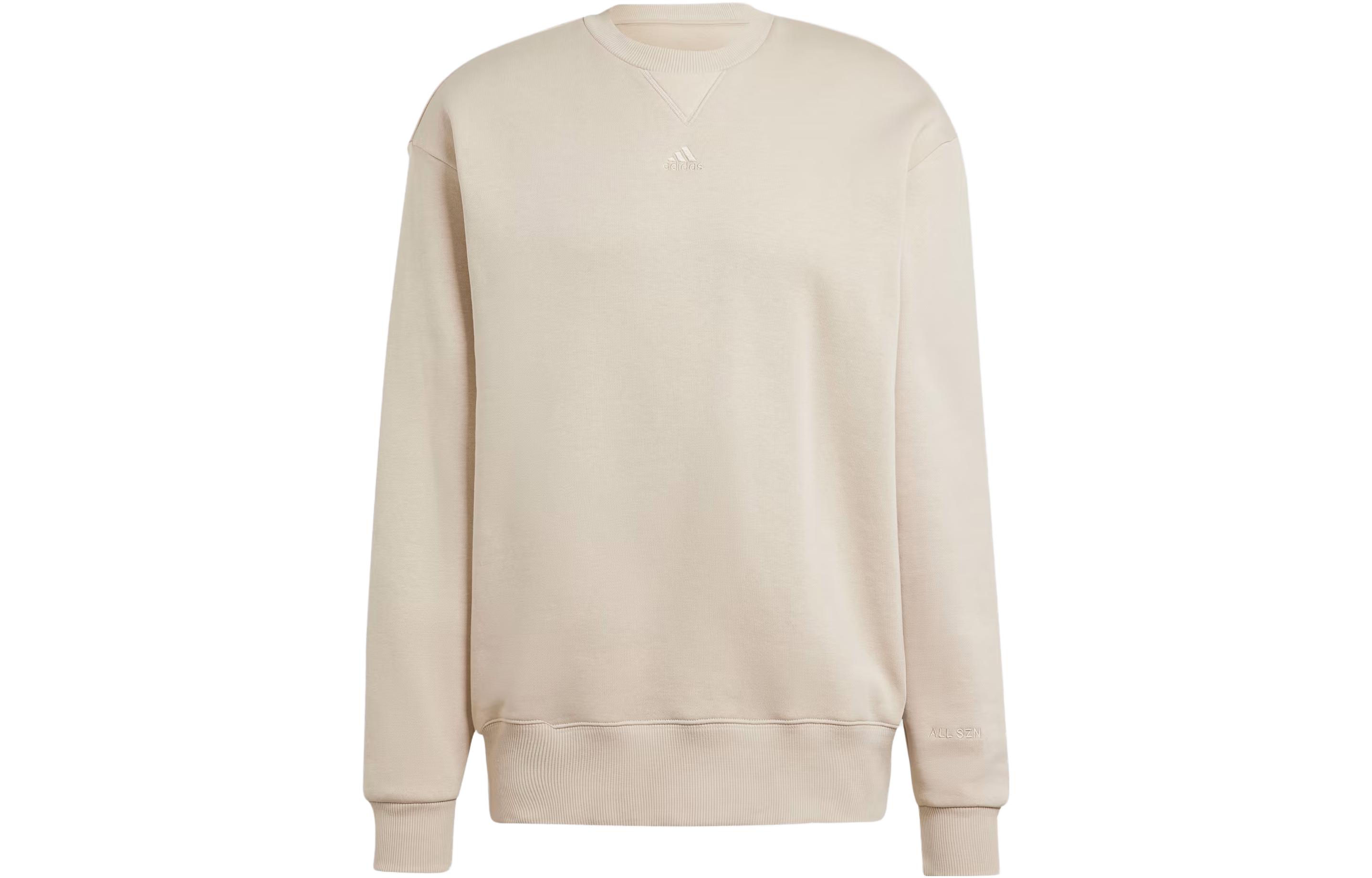 Adidas Sweatshirts Men s Beige Crew Neck Moderate Regular IP8351 XXL