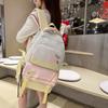 High value contrasting colors and large capacity, junior high school and high school student schoolbag 25 new cute little fragrant wind backpack