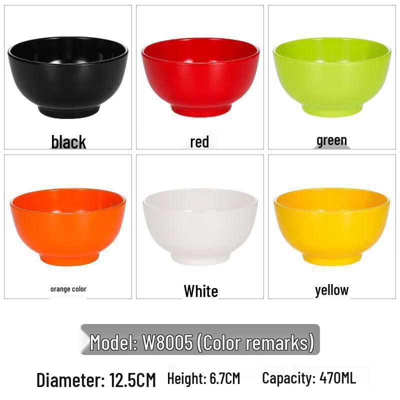 

Zhishi Colored Melamine Bowls - 10-Pack