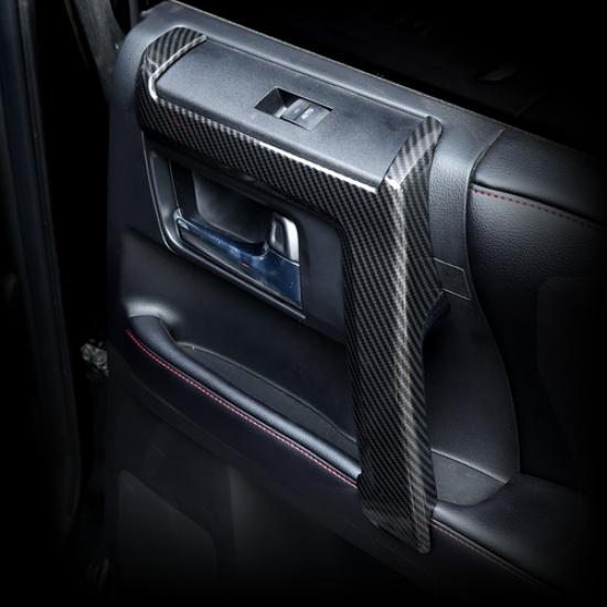 Carbon Fiber Door Armrest Decor Strip Trim Cover for 4Runner 2010+ Accessories