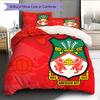 Wrexham Football Club LogoPattern Bedding,Quilt Set Quilt Cover Pillowcase Home Birthday Gift (1 * Duvet Cover + 2 * Pillowcase, Without Core)
