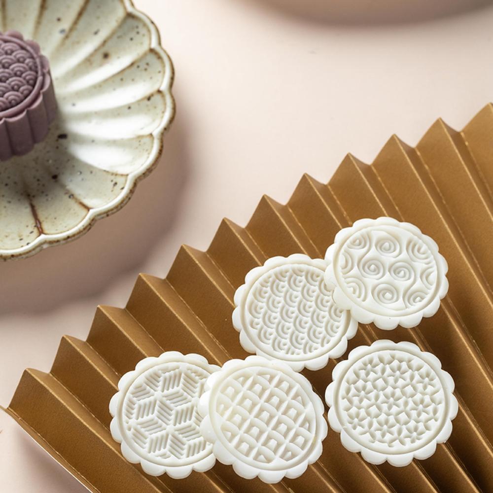 Geometric Pattern Kitchen Baking Ma'amoul Form Moon Cake Mould Mooncake Mold Cookie Stamp Cutter
