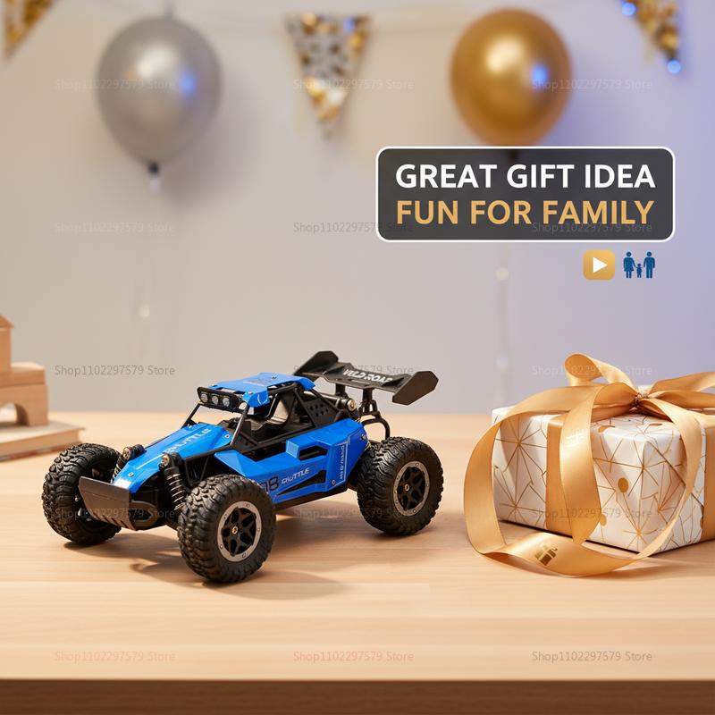 DK087 1:16 2WD Brushless High-Speed Off-Road Remote Control Drift Racing Car 20KM/H with LED Lighting 2x2 RC Truck Car Model Toy