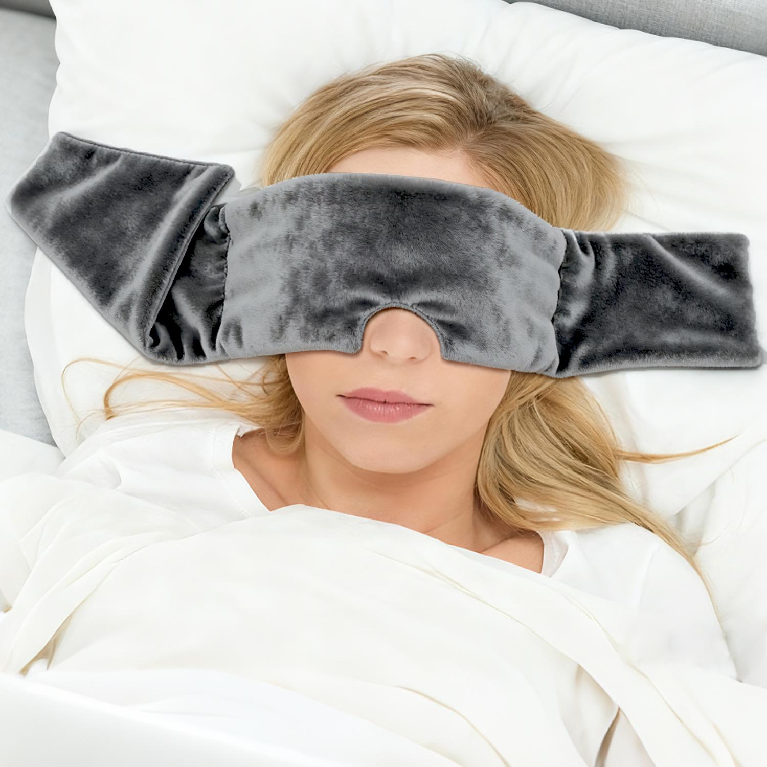 

Weighted Eye Mask for Sleeping Soft Blackout Gravity Sleep Mask Gentle Pressure Eyes Cover with Adjustable Elastic Travel Gifts