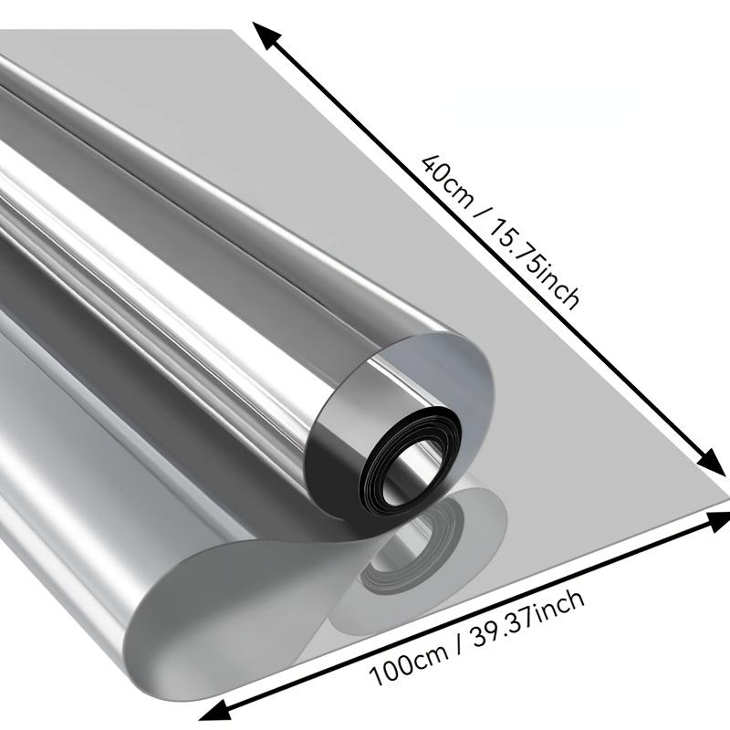 1 Rull Slitesterkt Plastmateriale Personvern Solbeskyttelse Vindusfilm Enveisvisning Anti-Varmeisolasjonsklistremerke for Kontor Statisk Feste Montering