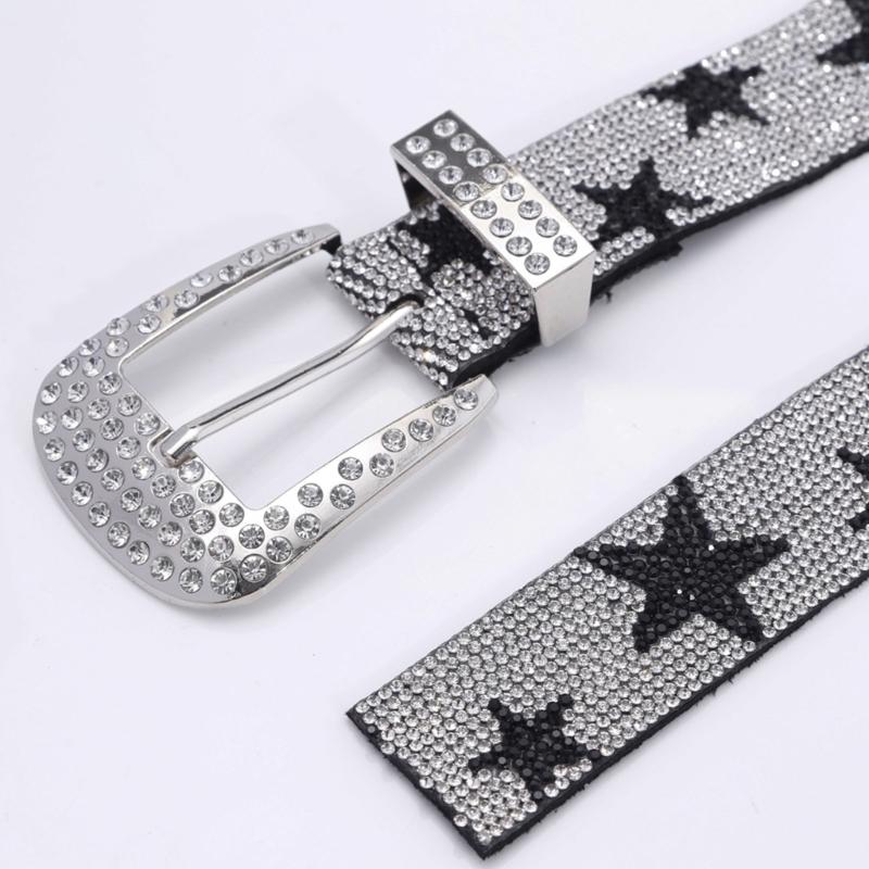 Modern Women Jeans Belt Studded Western Punk Belt Impressive Gothic Style