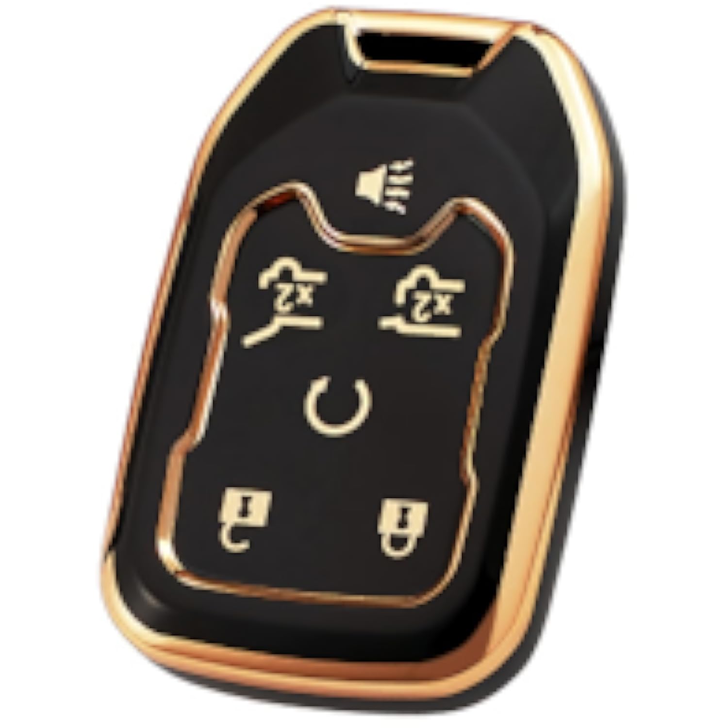 Чехол для ключа Chevy Silverado GMC Sierra с брелоком, мягкий TPU с полной защитой, чехол для брелока, держатель для дистанционного ключа чёрный