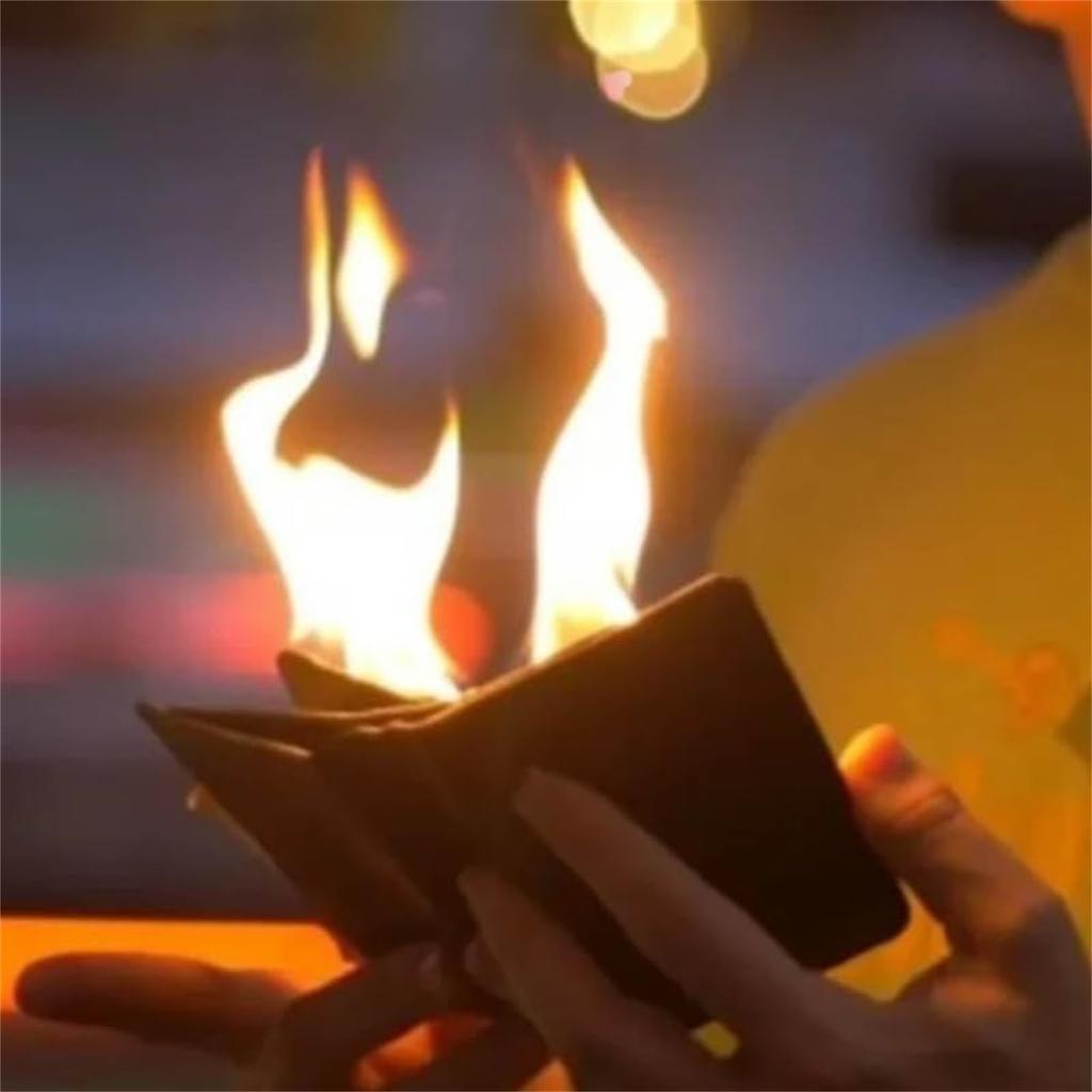 Premium Wallet For Magicians Flame Fire Wallet Prop: Stage And Street Shows Trick Show Lovers
