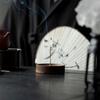 Wood Round Incense Burner Incense Sticks Holder Ash Catcher Desktop Centerpiece Home Fragrance for Yoga Bedroom Office Decor