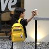 Large Capacity Stylish Plain Color Kindergarten Backpack Unisex Design