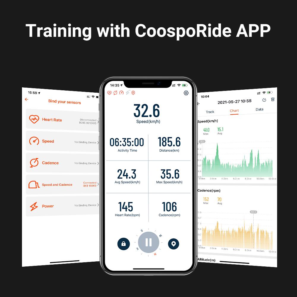 CooSpo Nový bezdrátový vodotěsný senzor rychlosti a kadence pro jízdní kolo 5.0 ANT+ Pro Wahoo Zwif Garmin Etrex 30 Duální senzor Bluetooth