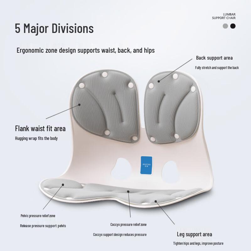 Ergonomic Lumbar & Seat Cushion CN plug (adapter included)