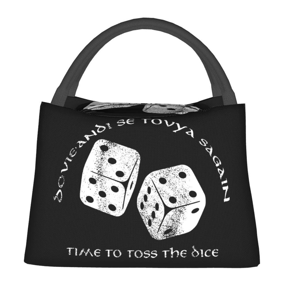 Time To Toss The Dice Wheel Of Time Insulated Lunch Bag for Women Kids Portable Food Boxes Thermal Lunch Box Tote