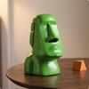 Moai Tissue Holder Sculptural Statue Box Glossy for Desk, Living Room, Office Black