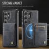 For Samsung Galaxy S24 Ultra Case AUTSPACE A12 Leather Back Cover with Magnetic Detachable Card Bag Kickstand