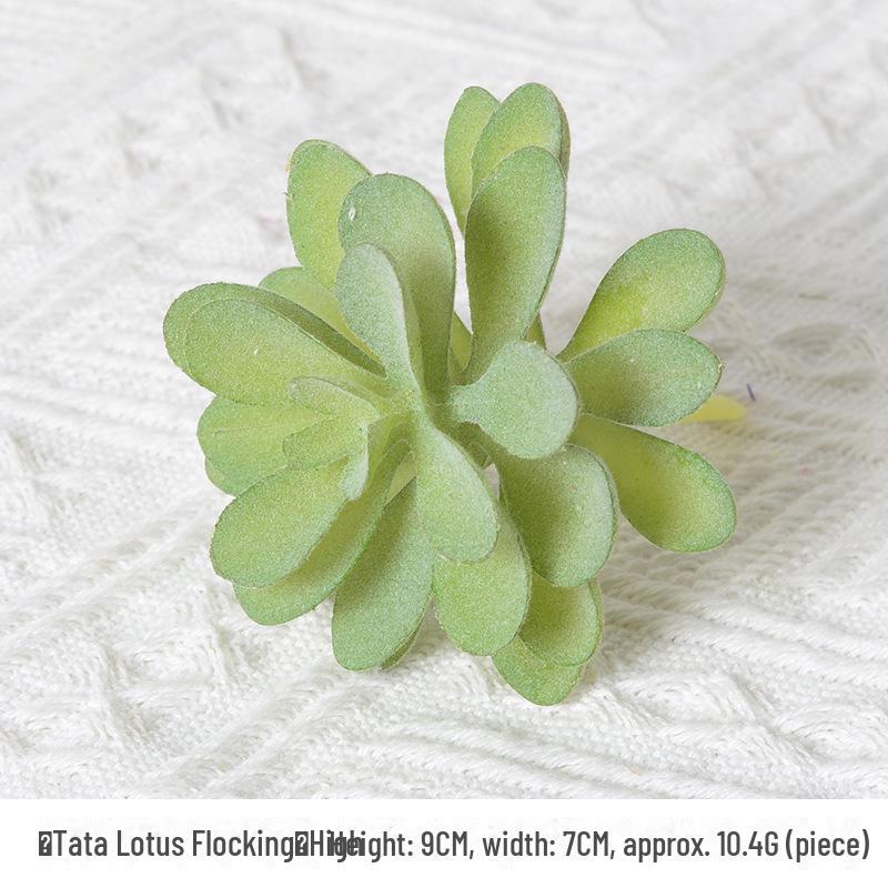 Mini Flocking Artificial Succulent Bonsai for DIY Wall Decor