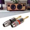 24K Gold plated Pure Copper Banana Head Plug Audio Speaker Cable Connector