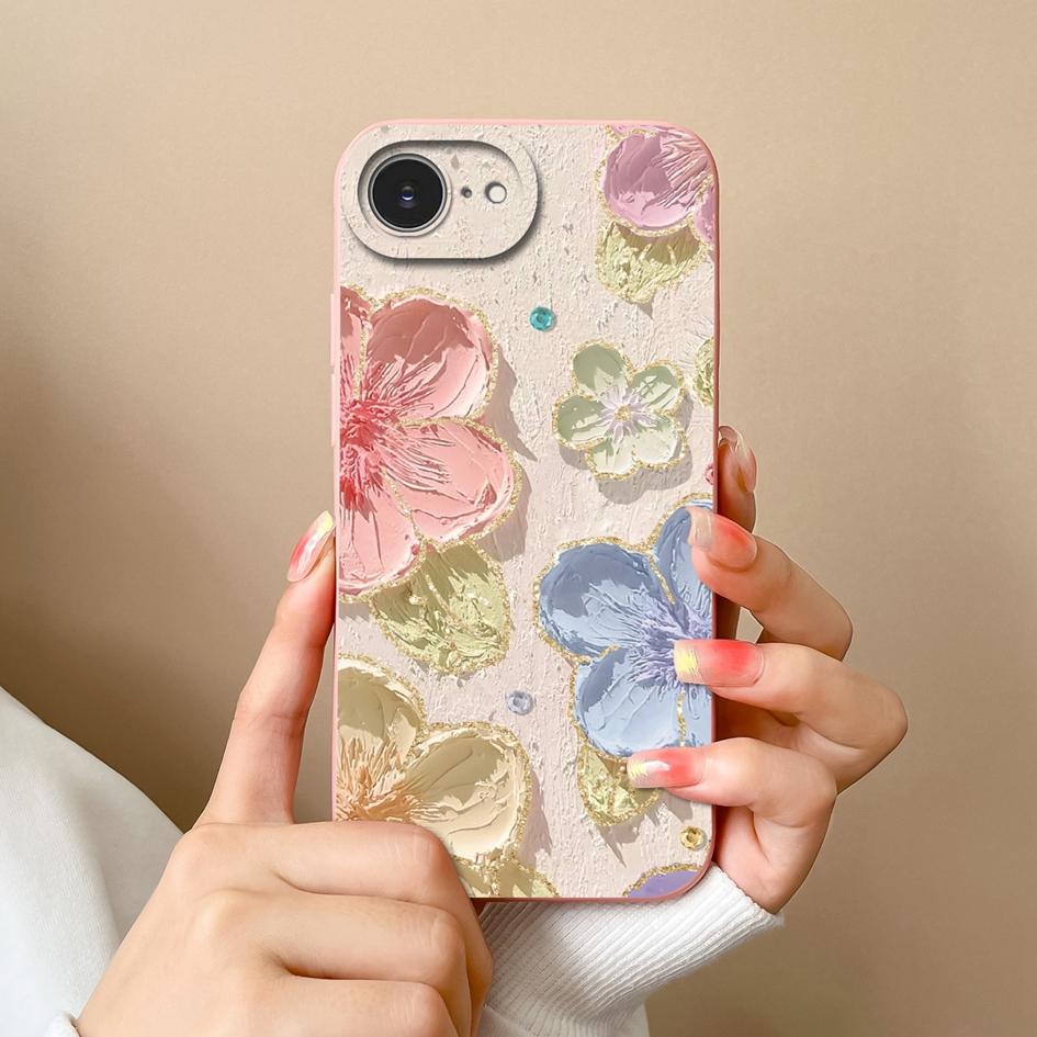 Cute Lucky Girl Phone Case For Apple iPhone 16e Soft Liquid Silicone High Quality Anti Drop Durable Anti Slip Protective Shell For Apple Bumper Covers