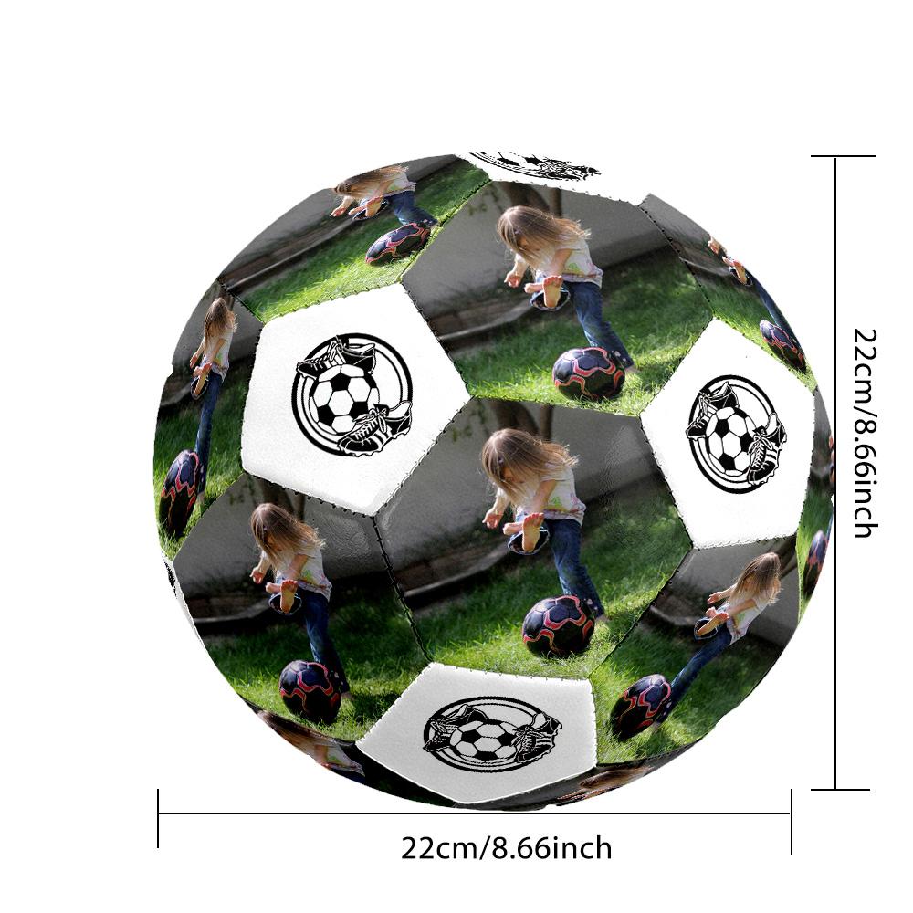 Girl Soccer Ball. Customize photos Size 5 Soccer football Machine-Stitched Indoor/Outdoor Universal Football Personalized Printing soccer
