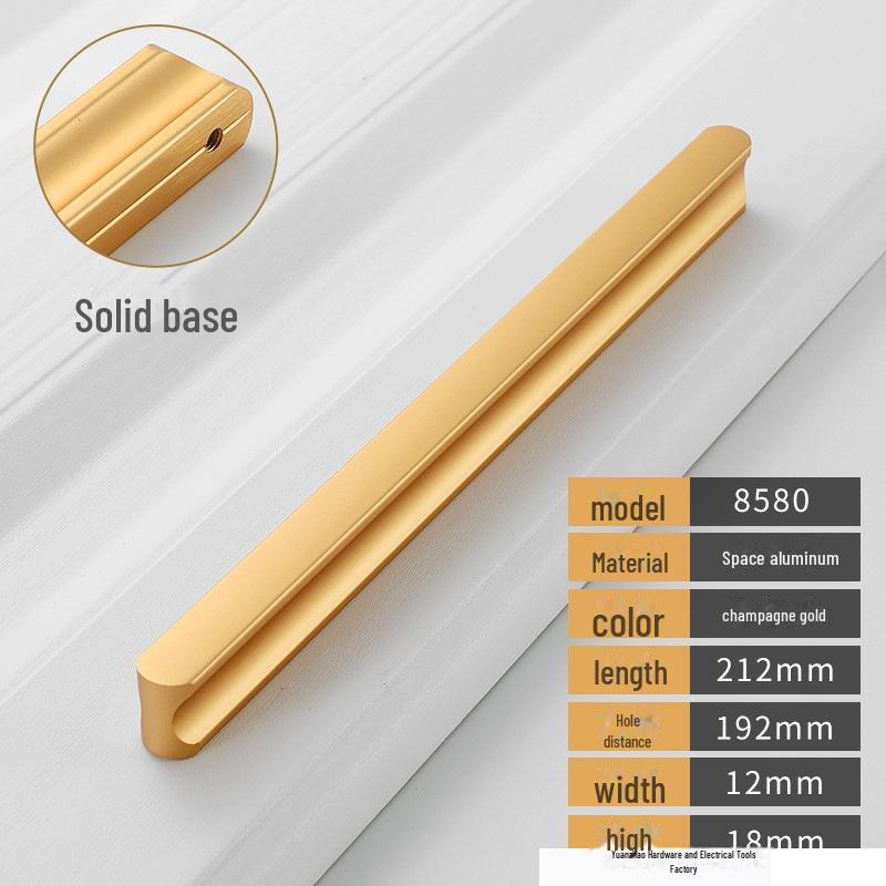 Černá a šedá moderní luxusní úchytka zásuvky skříňky