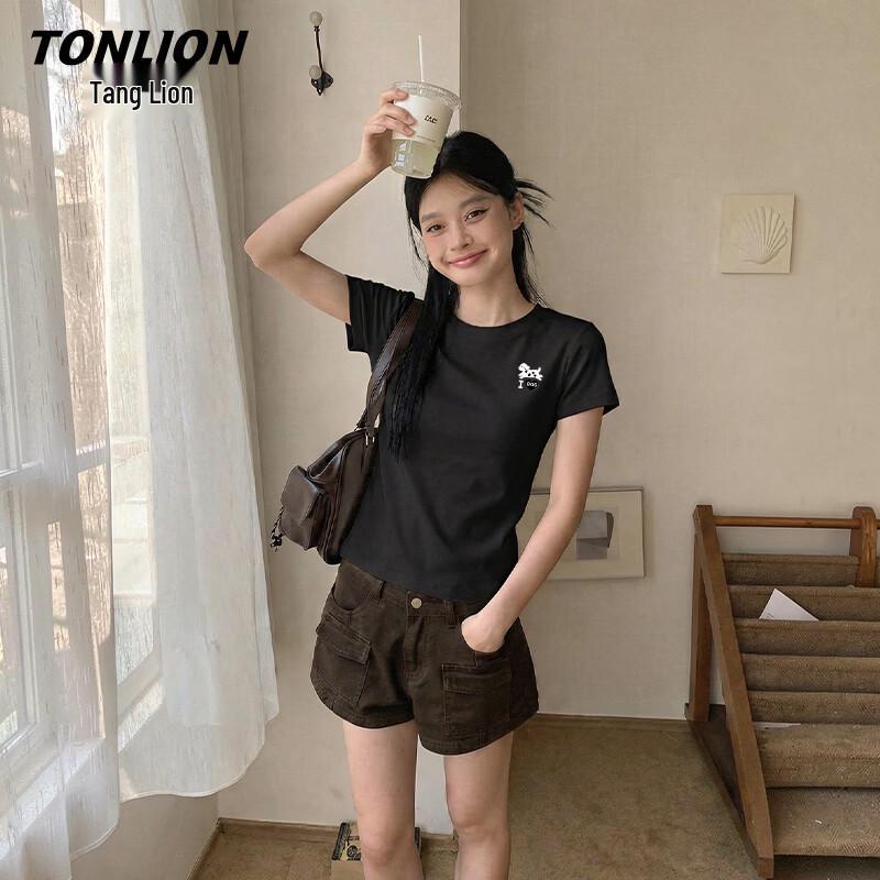 TonLion Women's Slim Fit Short Sleeve T-Shirt