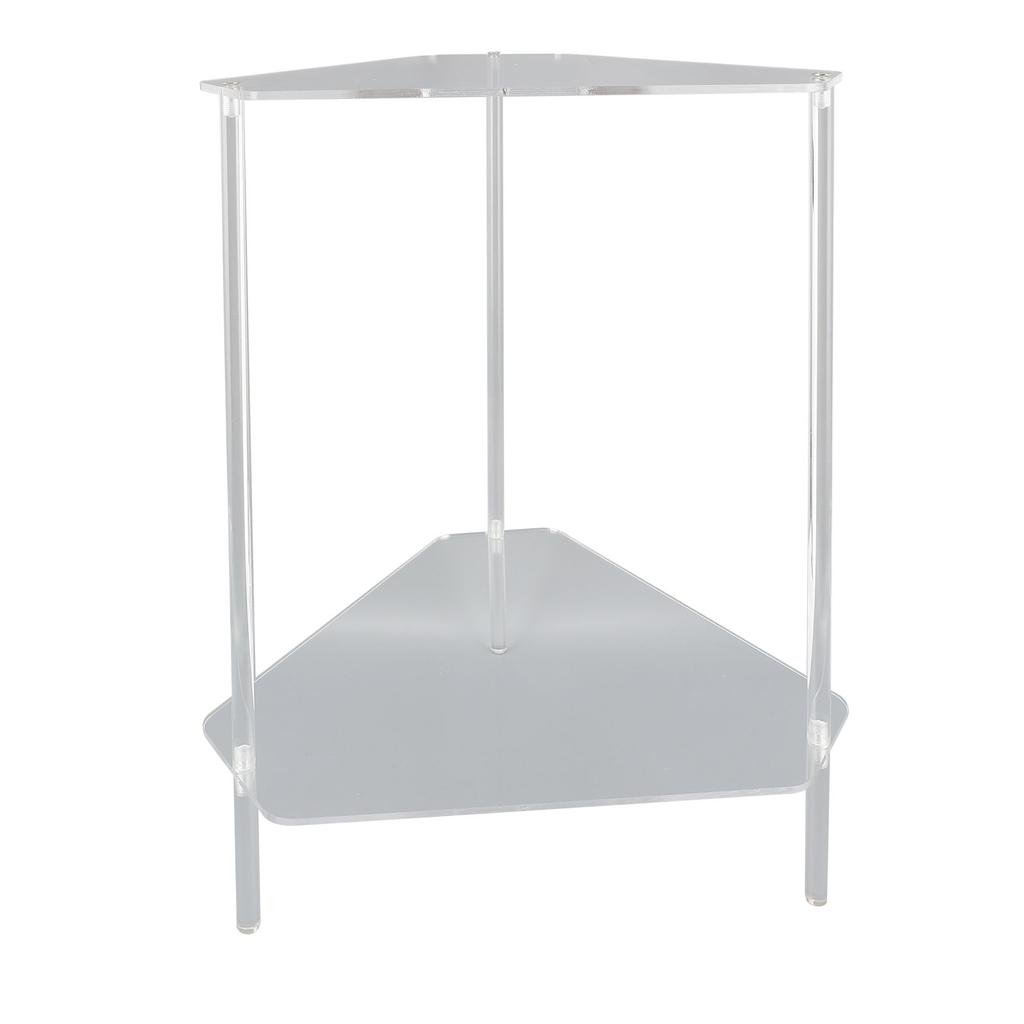 Acrylic End Table 2 Tier Corner Side Table Small Corner Table for Living Room Bedroom Balcony Easy